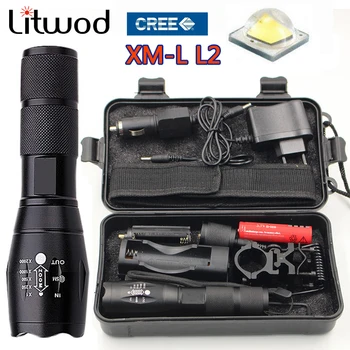 

Hunting Light Switch Gun Flashlight Lantern Led Torch 3000lm Shock Resistant,self Defense,hard Bulbs Rechargeable Litwod