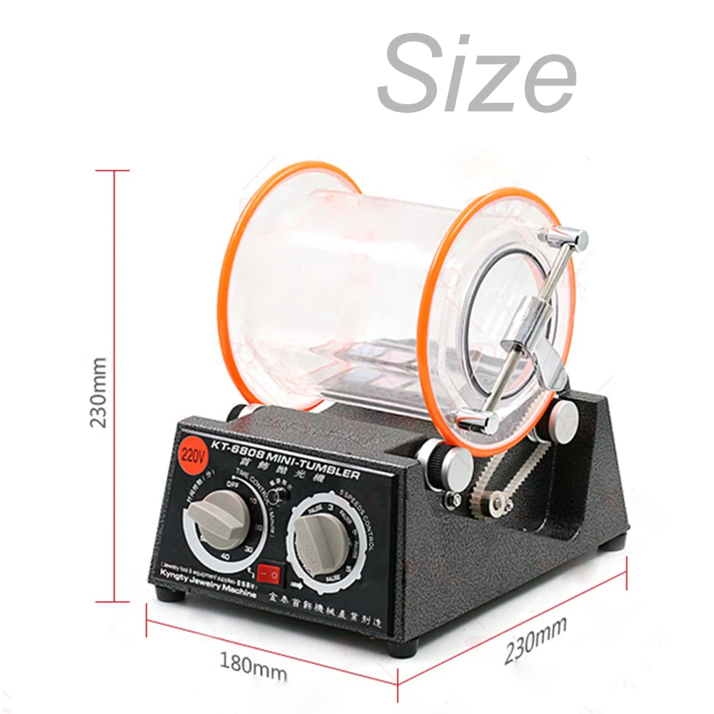 Capacity 3 kg Drum polishing machine, Jewelry rotary tumbler, tumbling