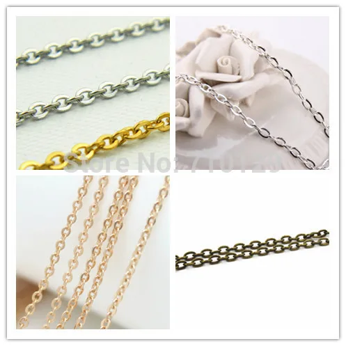 

GHRQX Hot Sell Iron Cross chain (3*2.2mm) Jewelry Findings make necklace bracelets 2meter