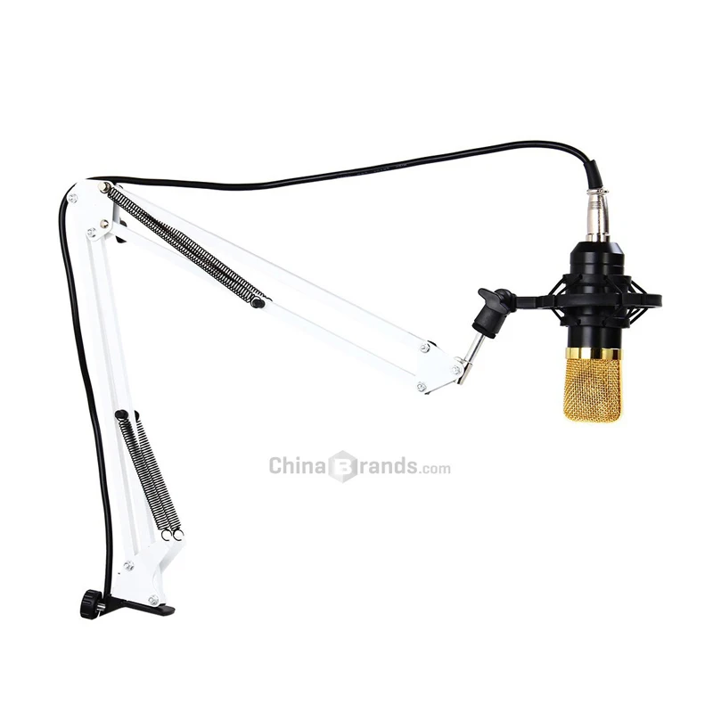 

NB - 35 Extendable Recording Microphone Stand Suspension Boom Scissor Arm Holder with Microphone Clip Table Mounting Clamp