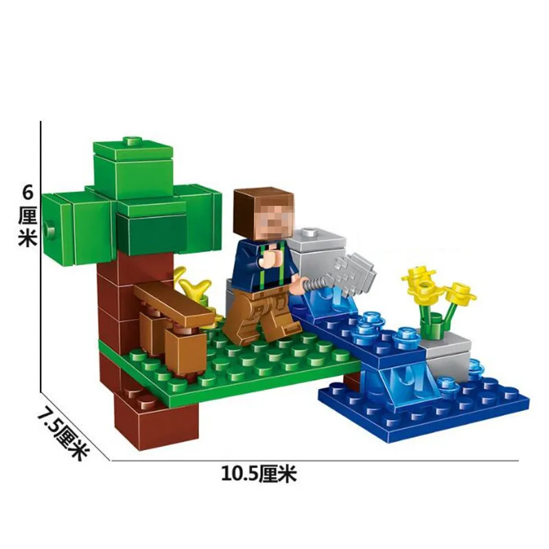 4 шт./лот My World Town Guardian Legoings Набор строительных блоков игрушки подарки|Блочные