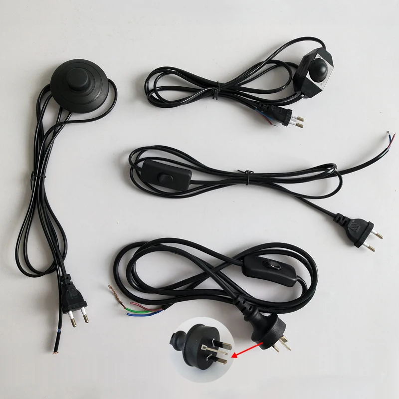 

1.8M LED Dimmer Switch Cable Light Modulator Lamp Line Dimmer Controller For Table Lamp EU/US Plug 220V Electricity wire