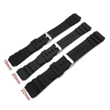 Shellhard ремешок для часов 18 мм/20 мм/22 мм мужские унисекс черный Пластик ремешок для наручных часов для спортивные часы Пряжка браслет