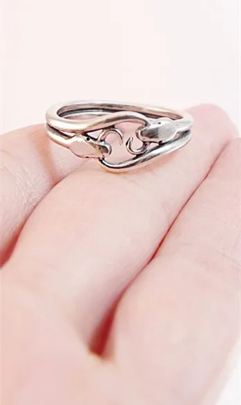 Прямая кольцо Осьминог щупальце океан кольца древний посеребренный модные украшения