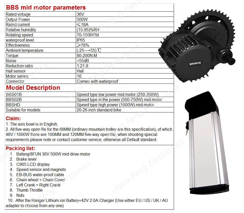 Flash Deal Free Taxes 36V 12AH After the hanger Electric Bike Lithium ion Battery BMS + E-bike kit 8fun/bafang 36V 500W Motor Wheel BBS02 2 Flash Deal Free Taxes 36V 12AH After the hanger Electric Bike Lithium ion Battery BMS + E-bike kit 8fun/bafang 36V 500W Motor Wheel BBS02 2