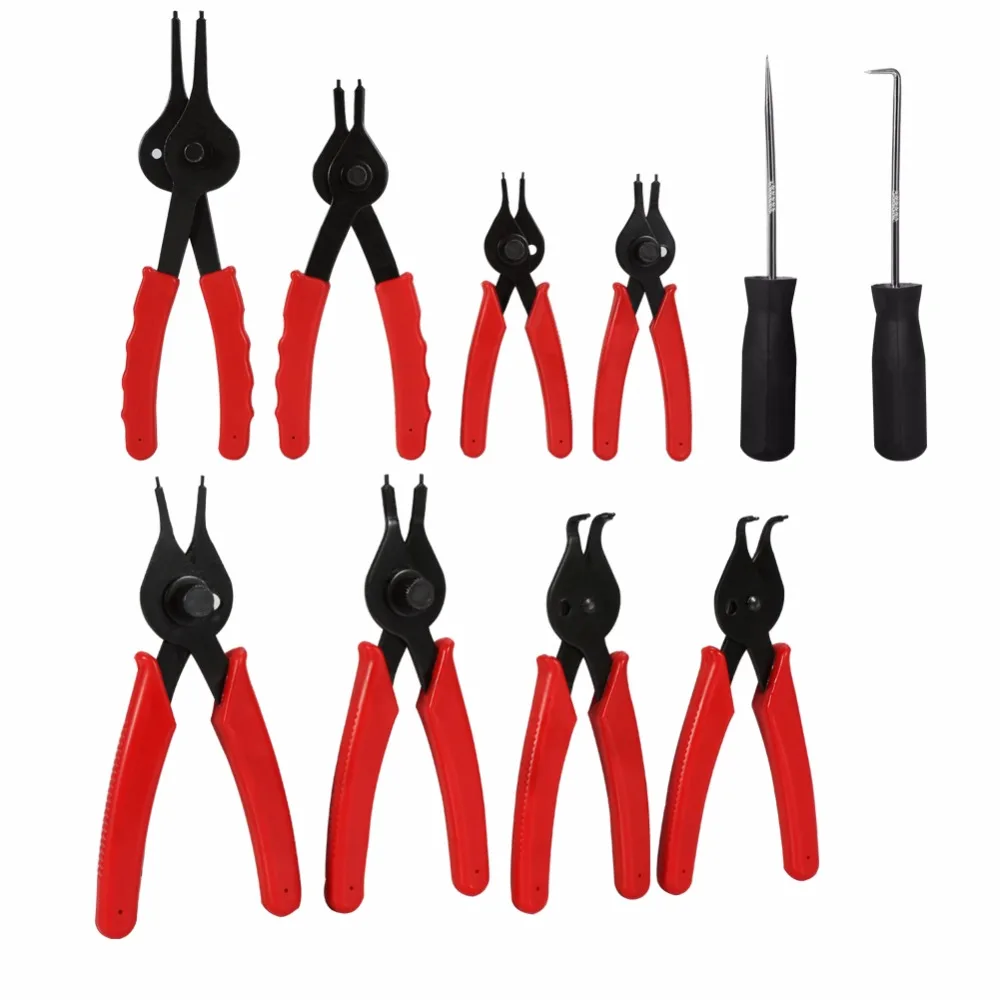 

11pcs Universal Mechanics Internal & External Circlip Plier Tool Set Snap Ring Pliers Cars Motorcycles Vehicles Maintenance Tool