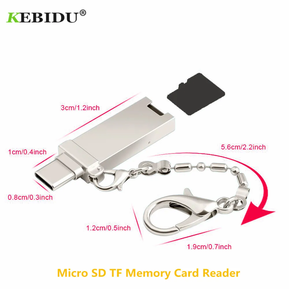 Портативные с sd-картой ридер Usb супер скорость USB Micro SD/TF карта Rdeader Тип C считыватель карт памяти с брелком новейший