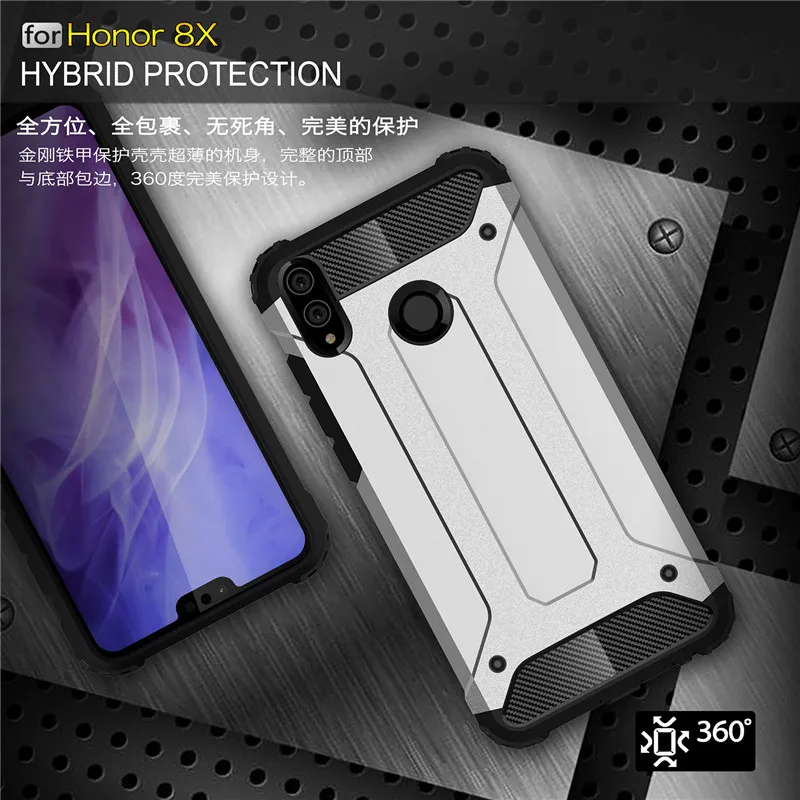 For Huawei Honor 8X phone case 6.4 inch Luxury Back cover protection Robot Armor hard PC bag shell |