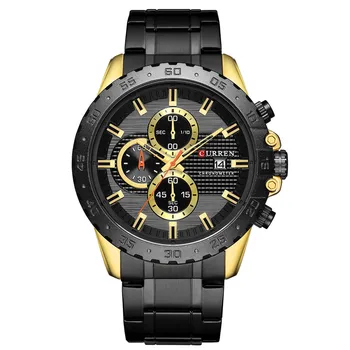 

CURREN 8334 Quartz Men Watches Top Brand Luxury Casual Stainless Steel Watch Date Fashion Business Male Wristwatches Clock Male
