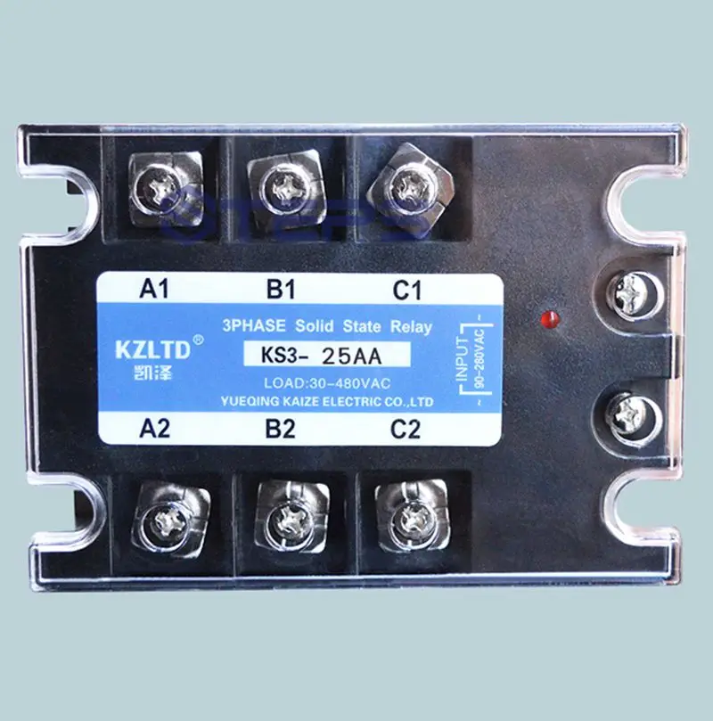 Three phase solid state relay 25A AC to AC non contact state relay