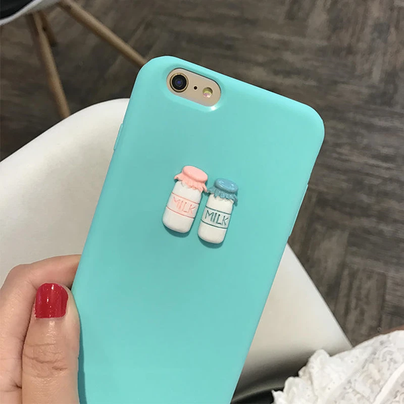 Чехол для iphone 5 S 6 7 8 plus X XR XS MAX милый мягкий чехол из ТПУ с объемным рисунком кофе