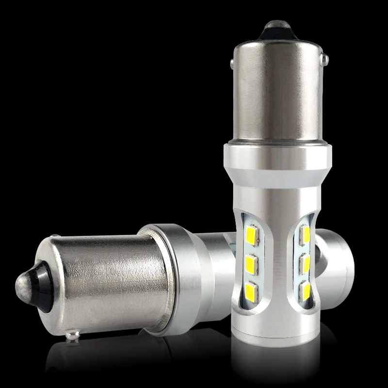 CNSUNNYLIGHT Car Tail Light 1156 LED Canbus BA15S P21W BAU15S PY21W S25 3030 9SMD Auto Brake Reverse Lamp DRL Rear Parking Bulbs (12)