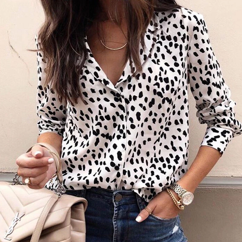 

Fashion Print Leopard T-Shirts Women Summer Vintage Vogue Button Loose Tees Tops Female Sexy Casual T-Shirt For Ladies Plus Size