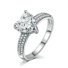 Eleple Heart Shape font b Rings b font For font b Women b font Size 5