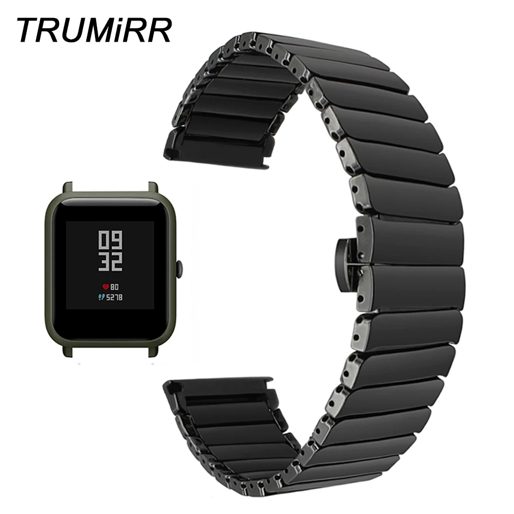 Ремешок керамический для наручных часов Xiaomi Huami Amazfit Bip BIT PACE Lite Youth браслет со