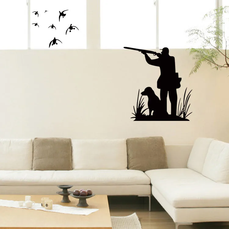 Виниловая наклейка на стену с охотничьей птицей, домашний декор, для гостиной, сделай сам, художественная настенная бумага, съемная Настенная Наклейка