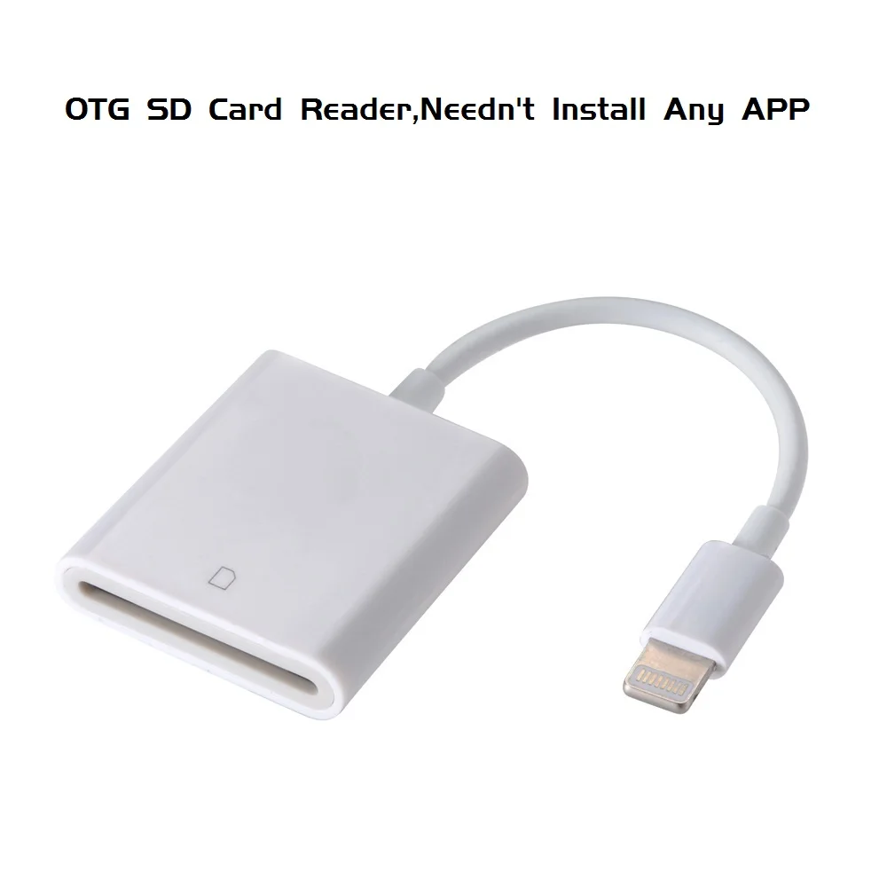 SD Card Reader OTG Lightning Camera Conversion Kit No APP Need Support 256G TF Micro SD 4