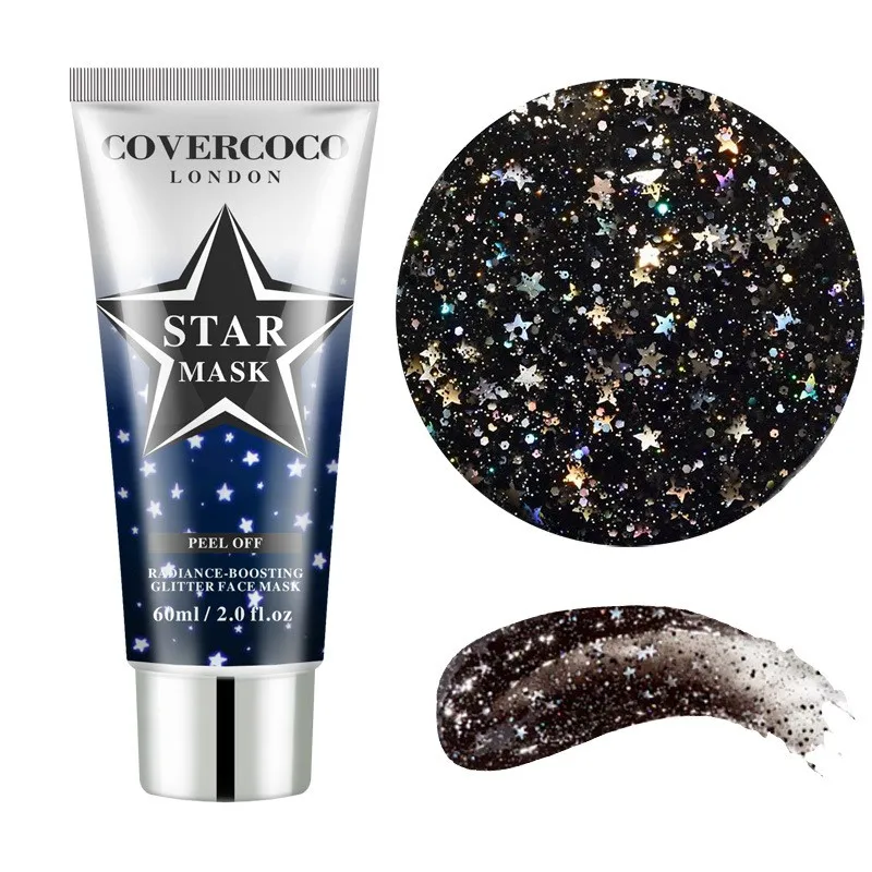 

2018 New Moisturize Star Mask Glitter Peel Off Black Mask Face Mask Moisturizing Nourish Blackhead Remover Korean Skin Care