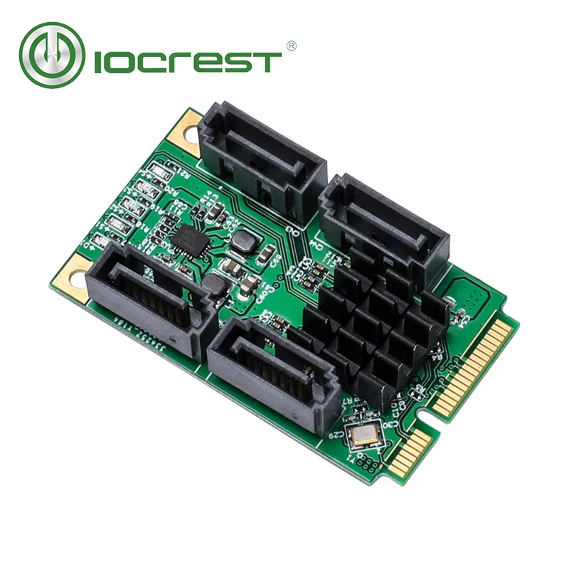  IOCREST 4 Port SATA III 6G Mini PCI Express Marvel 88SE9215 controller Karte SATA3.0 mini pci expre
