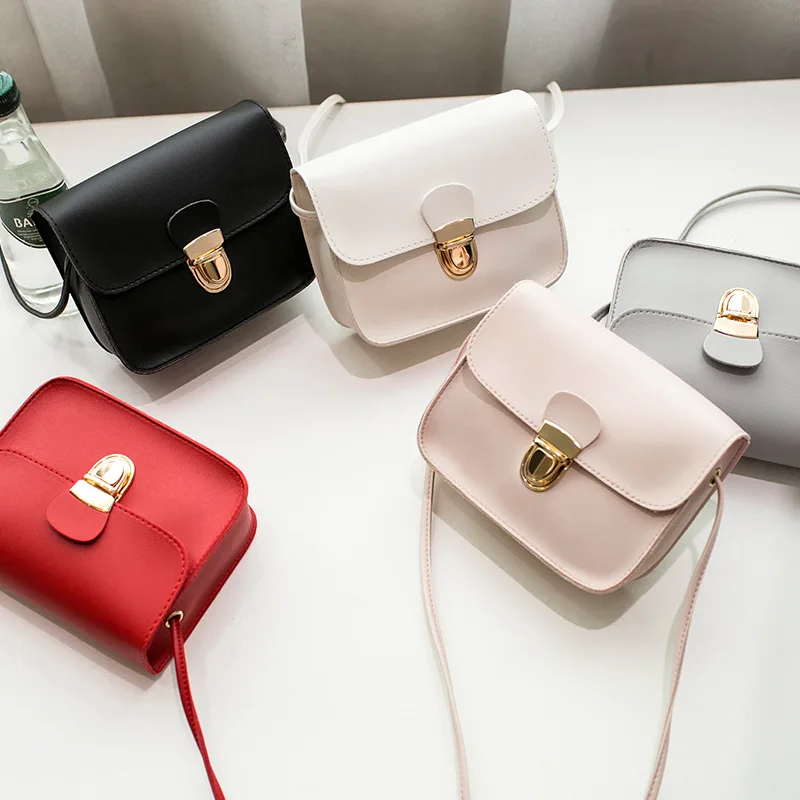 2019 جديد أزياء السيدات حقيبة ساع رخيصة غلق بمشبك بو جلدية صغيرة حقائب كتف المرأة Crossbody حقيبة لفتاة العلامة التجارية حقائب 102