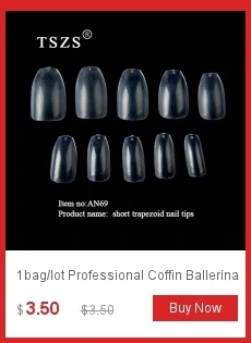 1 пакетов/лот* 500 шт прозрачные цветные Короткие квадратные искусственные ногти для наращивания ногтей
