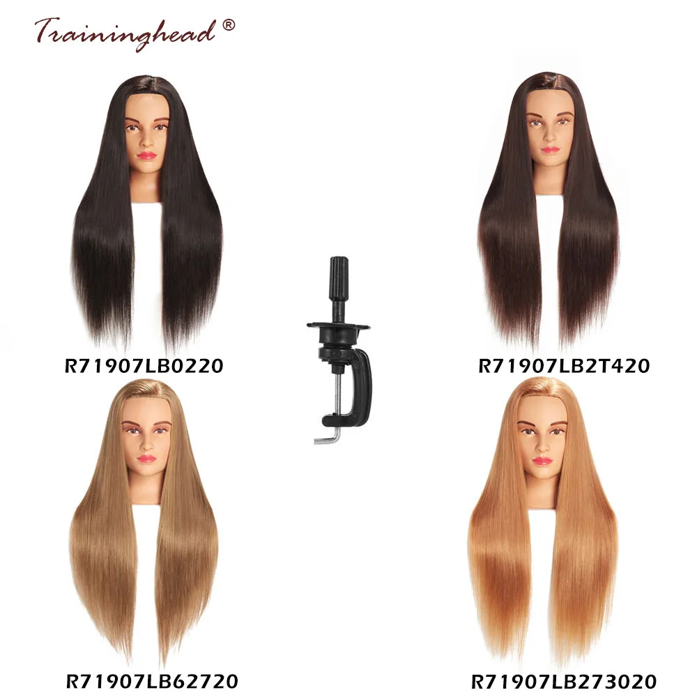 26 28'' Training Head Professional Bride Hairdressing Mannequin Dolls