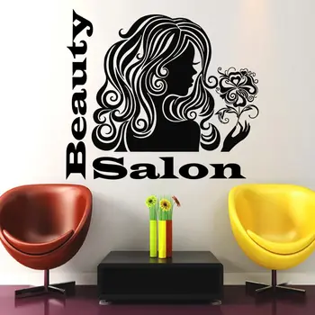 

Wall Decals Girls Vinyl Sticker Beauty Salon Decal Make Up Interior Decor