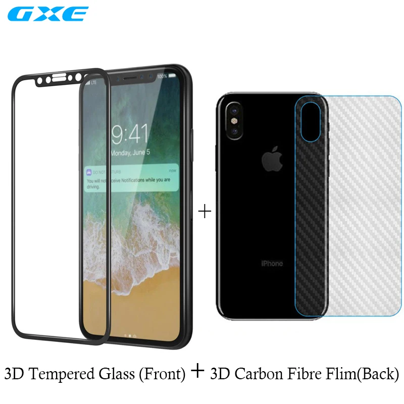 4D переднее закаленное стекло для iPhone X 10 8 Plus 6 6s 7 3D изогнутая полная защита экрана