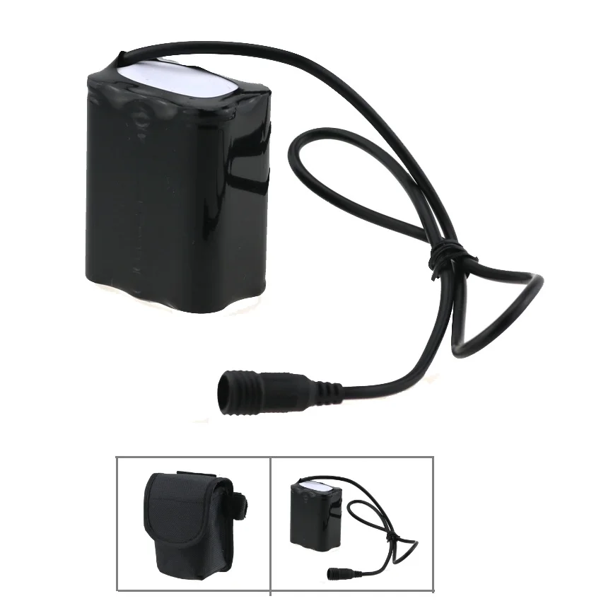 

8800mAh Long Working Time 6x18650 8.4V Battery Pack with screw thread for led bicycle headlamp solarstorm x2 x3 bike lights