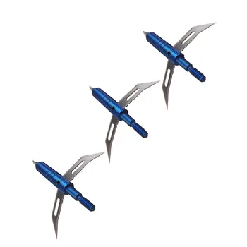 

6pcs Archery Blade Arrowhead 2 Fixed Arrow Point 100 Grain Blade Screw In Broadheads Arrow Head Tips Hunting