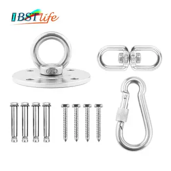 

2204 lbs Capacity Suspension Wall Ceiling Mount Bracket Gym Suspension Training Straps Yoga Swing Trapeze Chair Boxing Bag Equip