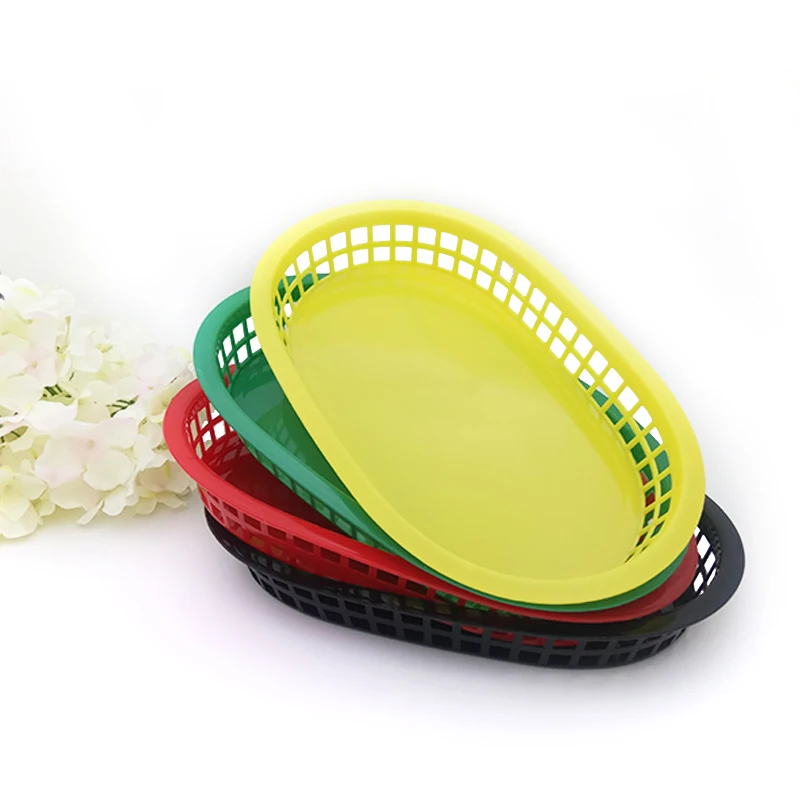 6pcs plastic plates Fast Food Tray Serving Platter Dinner Plates Picnic