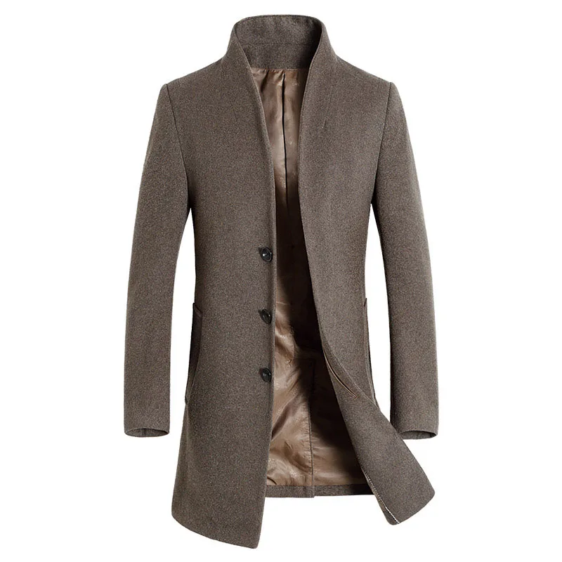 Новинка, зимнее шерстяное пальто для мужчин, длинные секции, толстые шерстяные пальто, мужская повседневная модная куртка, Casaco Masculino Palto Peacoat, пальто