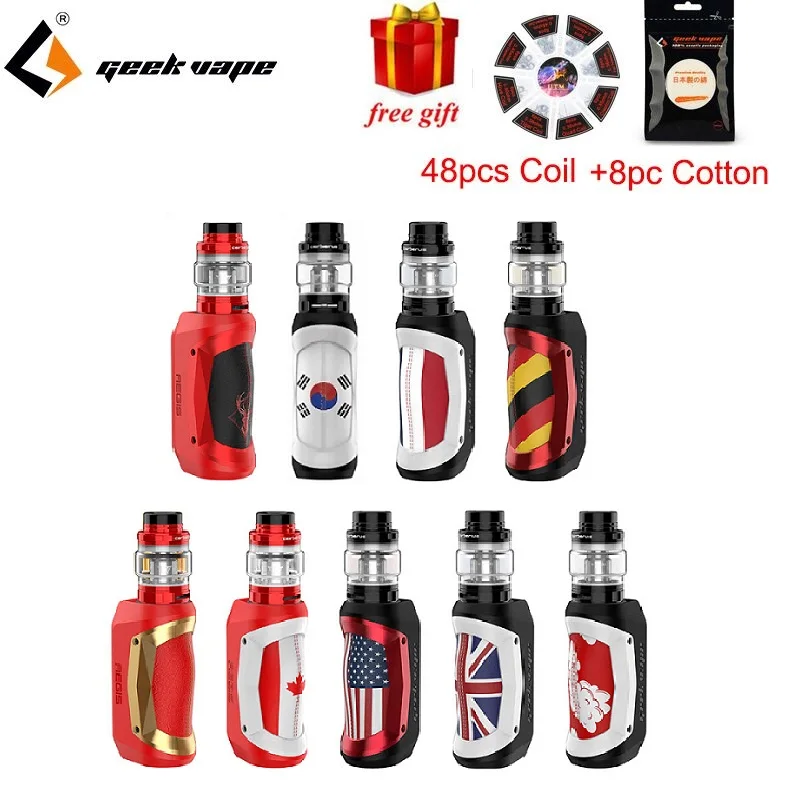 

Free Gift! Original 80W Geekvape Aegis Mini Kit with 5.5ml Cerberus Tank & 2200mAh Aegis Mini Box Mod Geekvape Aegis Vape Kit