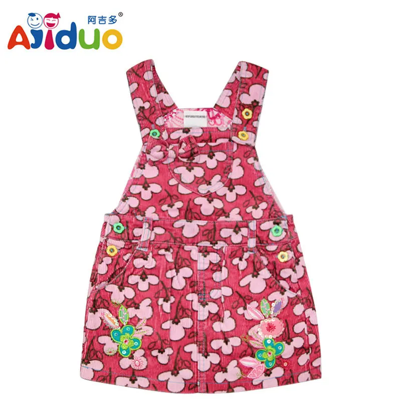 New Arrival Ajiduo Fashion Girl Print Flower Dress Kid Wear Brand Baby Party Cotton Children Princess Wholesale | Детская одежда и