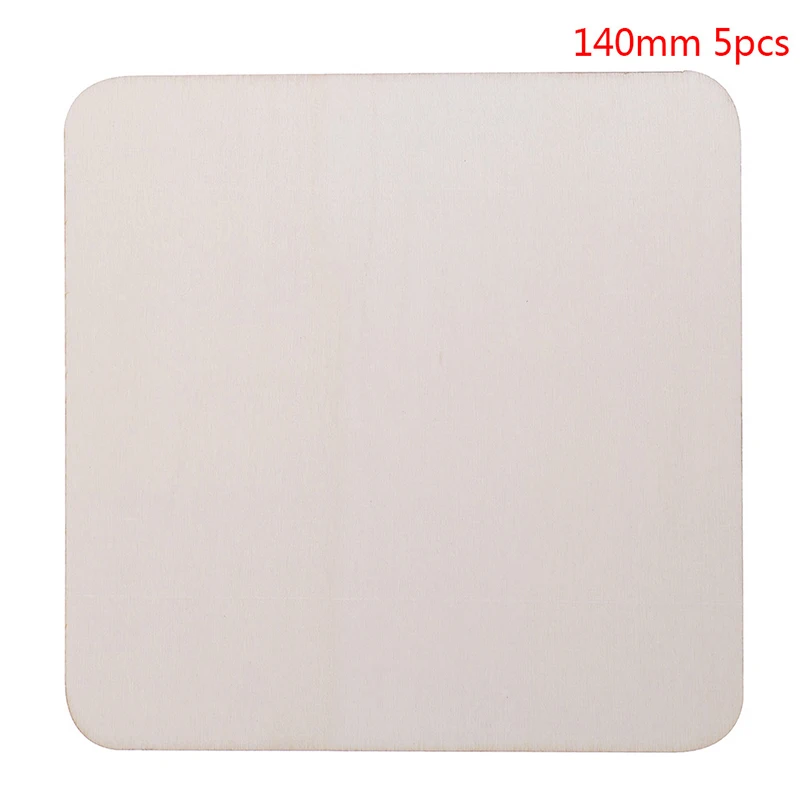 as pic DIY Craft Pyrography Projects Games Scrapbooking Unfinished Wood Pieces Basswood Blank Plaque 5 Sizes Building Model Square - Цвет: as pic