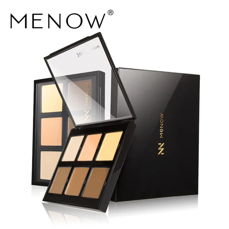 MENOW 6 цветов набор для макияжа контурный хайлайтер длительное отбеливание ярче Косметика натуральная палитра пудра CO01