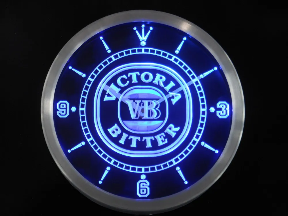 

nc0123 Victoria Bitter VB Beer Bar Neon Light Signs LED Wall Clock