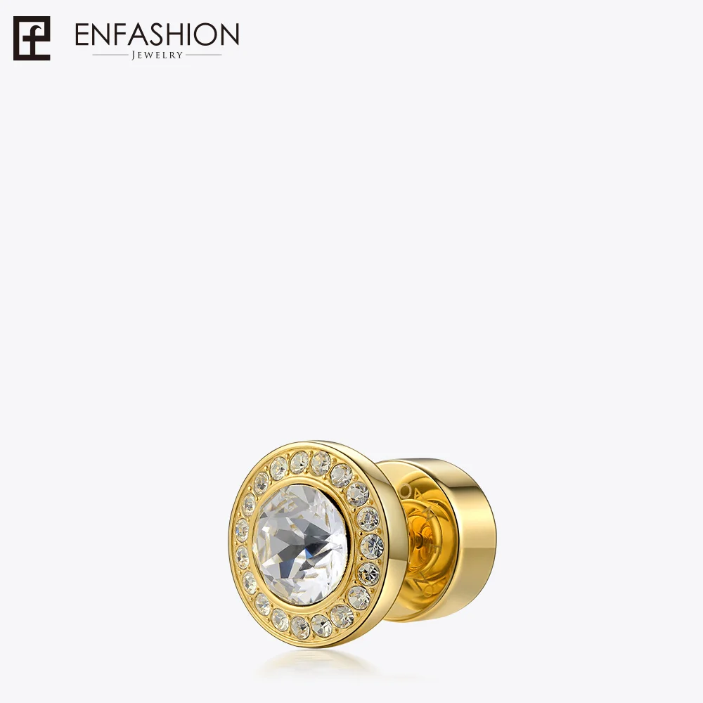 

Enfashion Play Series Dazzling Crystal Brooch Pin Gold color Pins Charm Screw Brooches for women DIY Jewelry 70058006