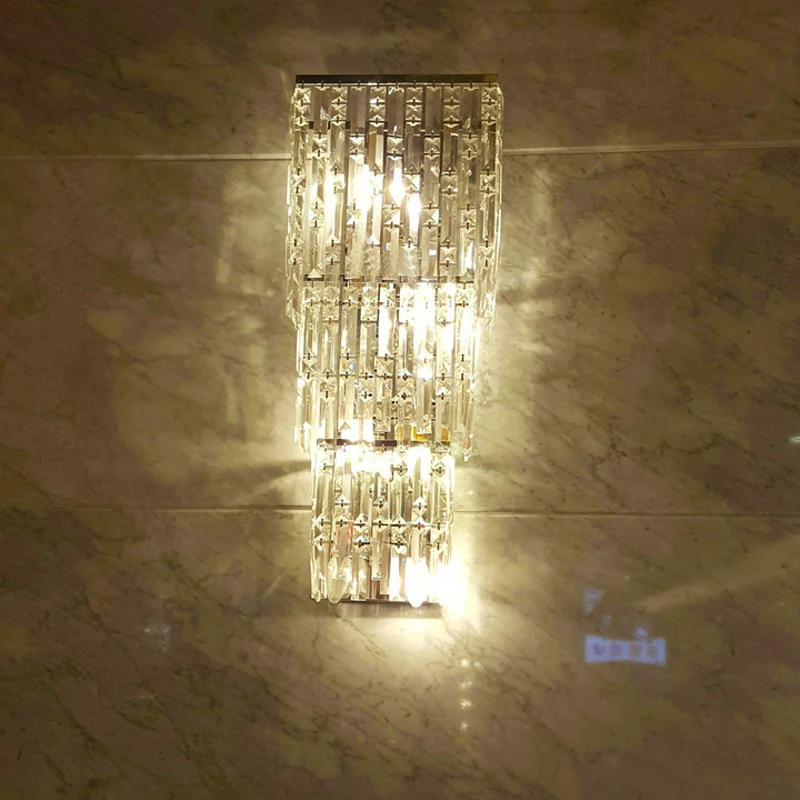 sconce Modern crystal wall light fashion large living room Luxury large