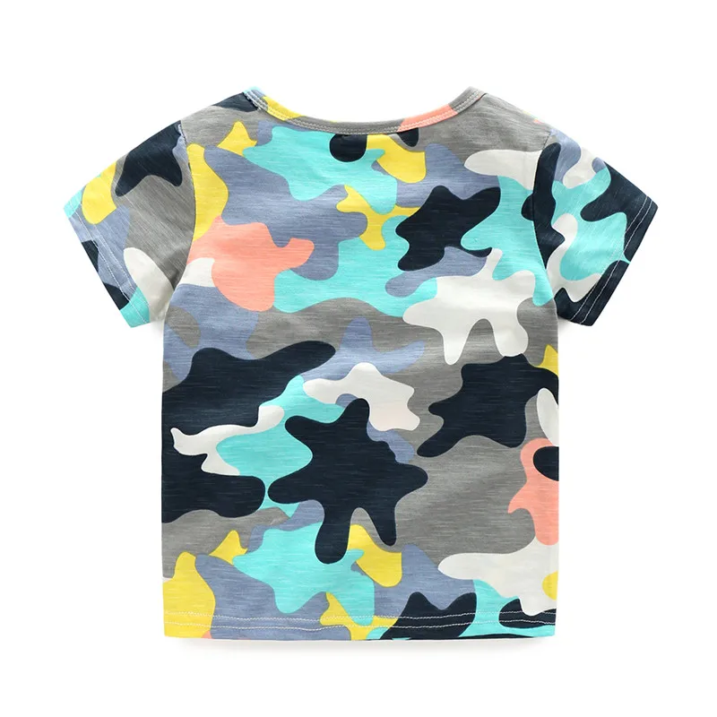 الطفل الاطفال التمويه الرياضية دعوى الأطفال القطن تي شيرت + السراويل اثنين من قطعة الملابس مجموعة الصيف 2017 طفل الفتيان الفتيات الملابس مجموع...