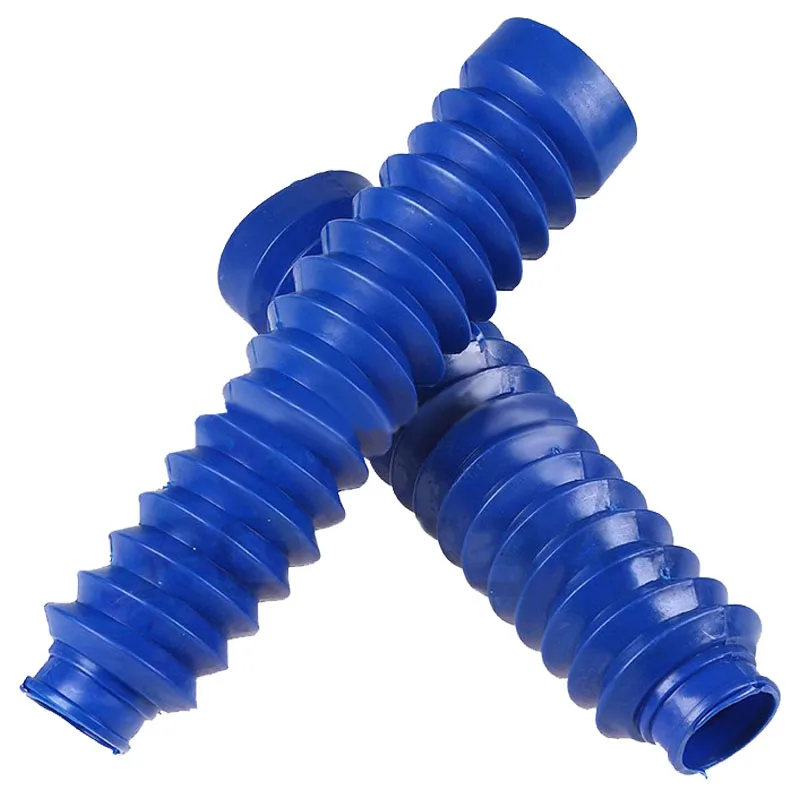 1 pair Rubber Motorcycle Front Fork Protector (Blue) 205x42mmin Care