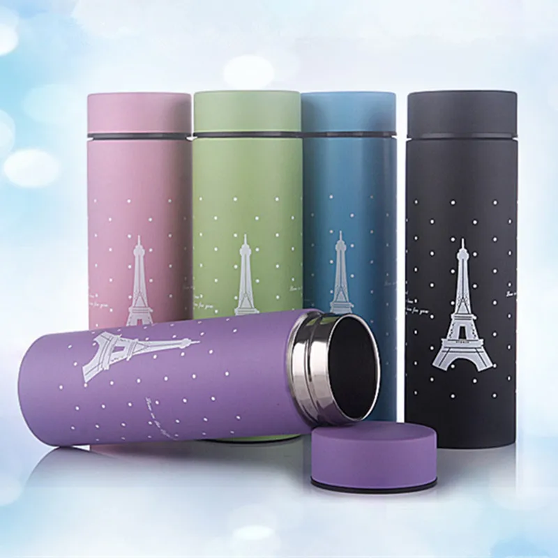

CJ018 Stainless steel Heat insulating bottle Tower Small Straight Bottle Creative Water Bottle Portable Drinkware