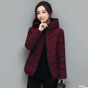 

2018 Casual Winter Jacket Women Hooded Stand Collar Womens Jackets Winter Outwear Autumn Plus Size 4XL 3XL Basic Mujer