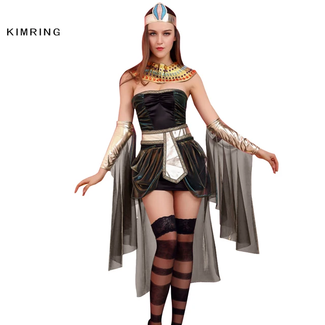 kimring sexy deluxe egyptian goddess costume adult cleopatra egypt womens halloween costume egypt queen cosplay fancy