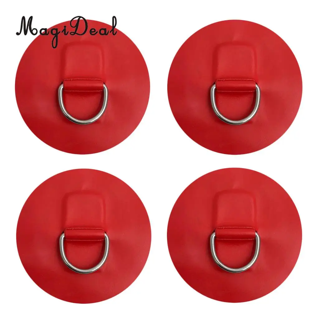 4 Pieces D-ring Pad Patch for Inflatable Boat Raft PVC Raft / Dinghy / Kayak / Canoe / SUP / Surfboard Colorful Accessories