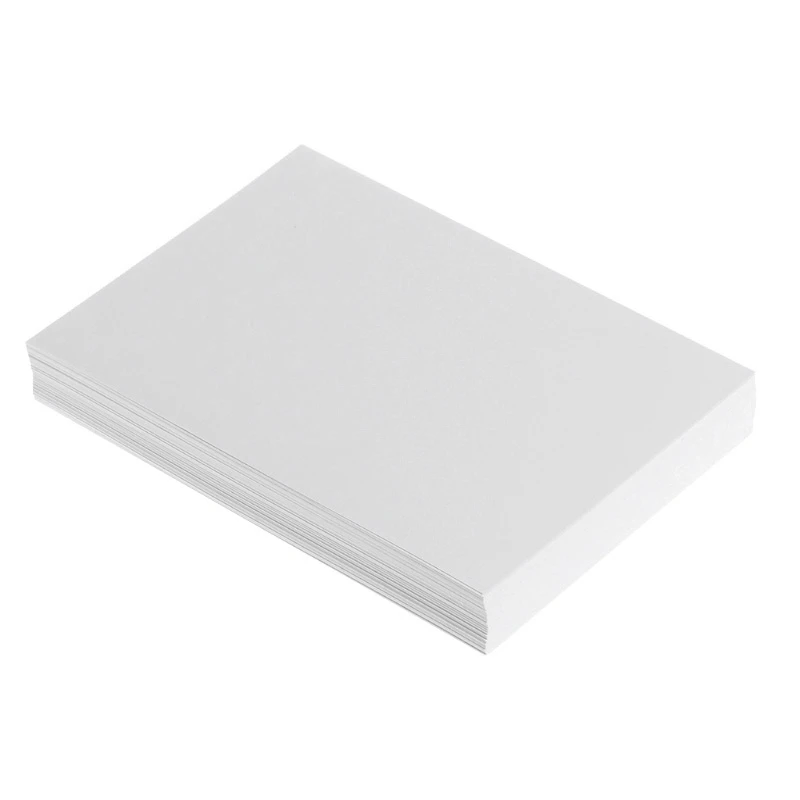 100 шт 6 дюймов фотобумага глянцевая бумага для печати принтер фотобумага цветная печать с покрытием для домашней печати - Цвет: White
