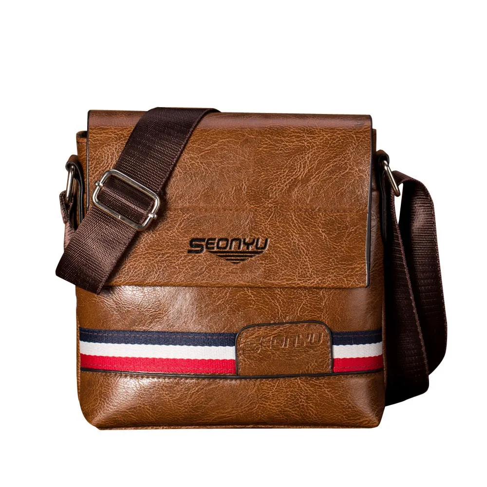 

Women Bags Solid Crossbody Bag Leather Crossbody Bags Shoulder Strap Adjustable Casual Silver Black & Brown Leather Bags Men