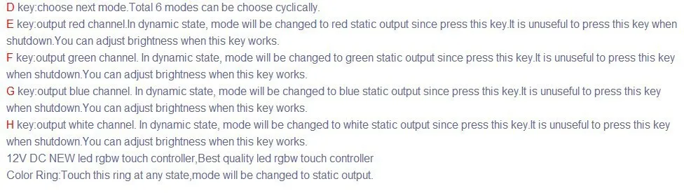 12 V/24 V Сенсорная панель RGBW светодиодный контроллер настенный прожекторы-черный/белый