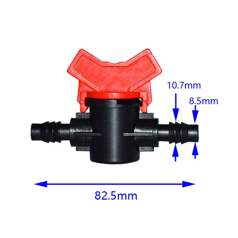 Садовый шланг, кран 8/11, клапан для полива воды 3/8, мини-клапан, 2-ходовой водопроводный кран, соединители, barb, капельный адаптер, 2 шт